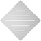 Ekena Millwork Diamond Surface Mount PVC Gable Vent: Non-Functional, w/ 2"W x 1-1/2"P Brickmould Frame, 20"W x 20"H GVPDI20X2002SN - alternate 2